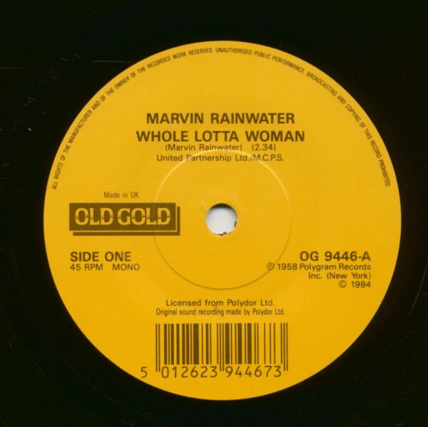 Marvin Rainwater And Tommy Edwards - Whole Lotta Woman - It's All In The Game (7inch