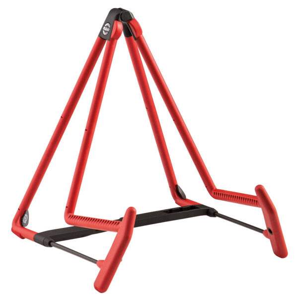 K&M 17580 A-guitar stand Heli 2 red Gitarrenständer