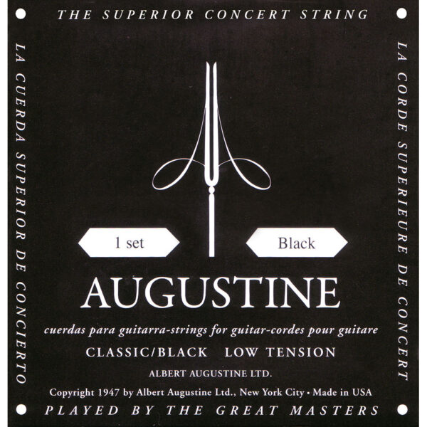 Augustine Classic Black Saiten Konzertgitarre