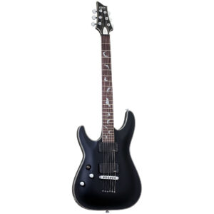 Schecter Damien Platinum 6 Satin Black E-Gitarre Lefthand