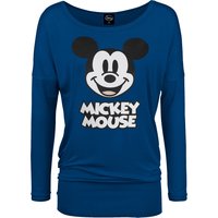 Mickey & Minnie Mouse Mickey Mouse Damen Langarmshirt blau