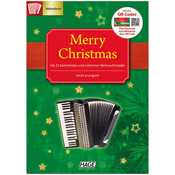 Hage Merry Christmas for Accordion (QR-Codes) Notenbuch