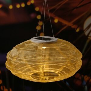 LED Solar Lampion - warmweiße LED - D: 35cm - Dämmerungssensor - go...