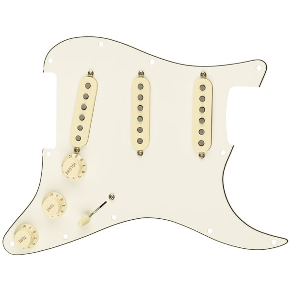 Fender Strat TEX MEX pre wired Set Parchment Pickguard Pickup