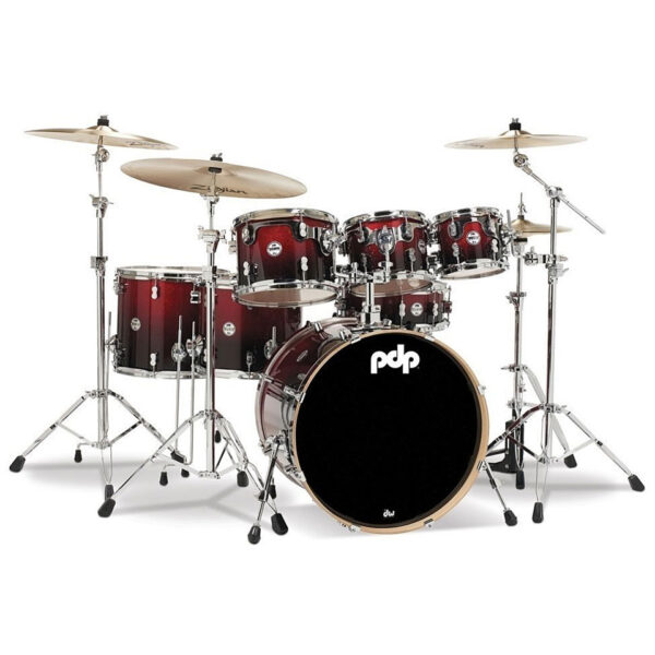 pdp Concept Maple CM7 Red to Black Fade Shellset Schlagzeug