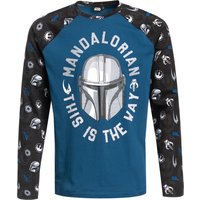 The Mandalorian The Way Herren Langarmshirt schwarz/blau