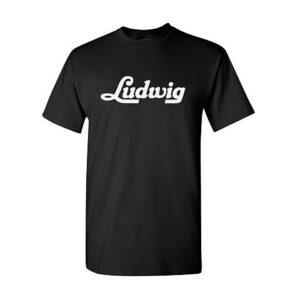 Ludwig Black Script Logo XS T-Shirt