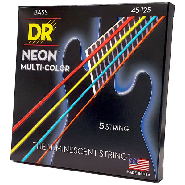 DR Strings Neon Multi-Color NMCB5-45 5-String Saiten E-Bass