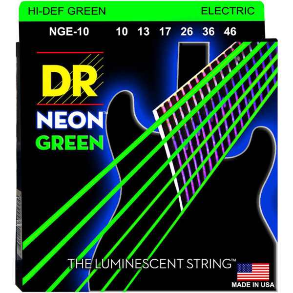 DR Strings Neon Green NGE-10 Medium Saiten E-Gitarre