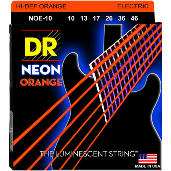 DR Strings Neon Orange NOE-10 Medium Saiten E-Gitarre