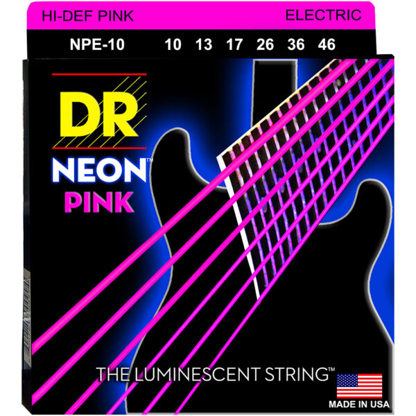 DR Strings Neon Pink NPE-10 Medium Saiten E-Gitarre