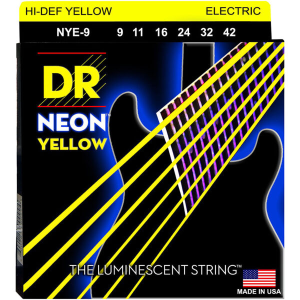 DR Strings Neon Yellow NYE-9 Lite Saiten E-Gitarre