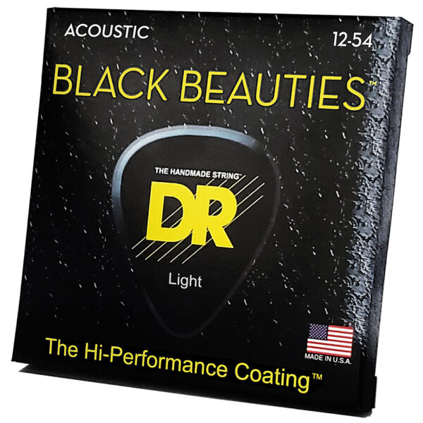 DR Strings Black Beauties BKA-12 Light Saiten Westerngitarre