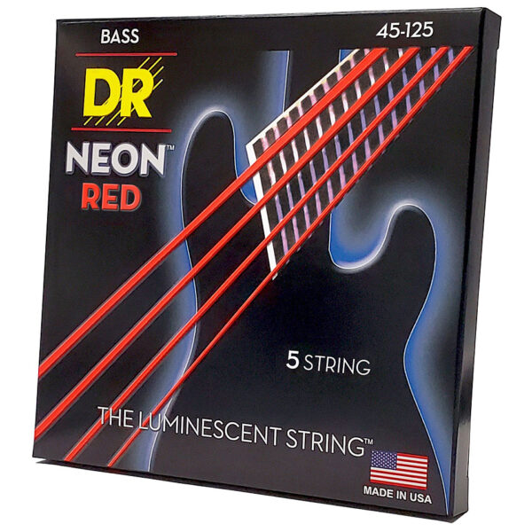 DR Strings Neon Red NRB5-45 .45-125 Saiten E-Bass