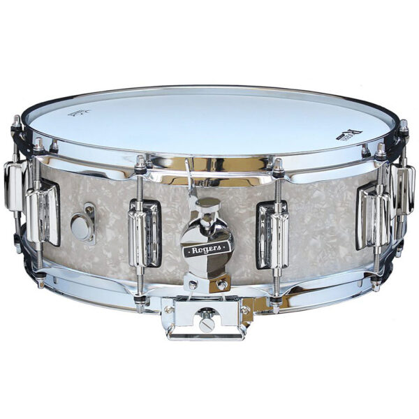 Rogers Dyna-Sonic 14" x 5" Model 36 Beavertail Snare White Marine