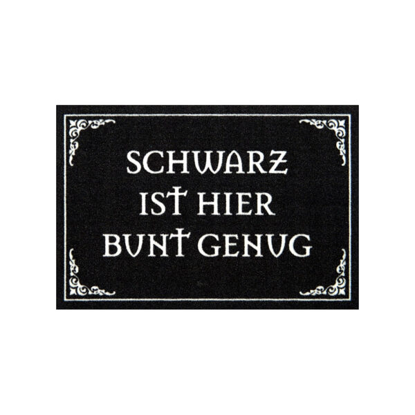 Rockbites doormat - Schwarz ist hier bunt genug Geschenkartikel