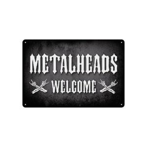 Rockbites Tin Sign - Metalheads Welcome Dekoschild