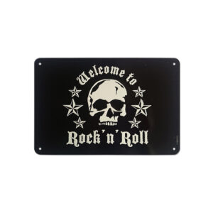 Rockbites Tin Sign - Skull Rock'n'Roll Dekoschild