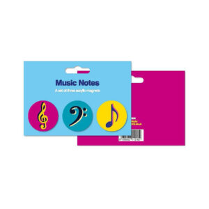 My World Set of 3 Magnets - Music Notes Dekomagnet