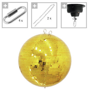 Musik Produktiv golden disco ball 40cm pack Discokugel