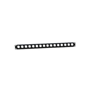 Adam Hall 19" Parts 872225 U-Shaped Rack Panel 16 Sockets 1U with Tie