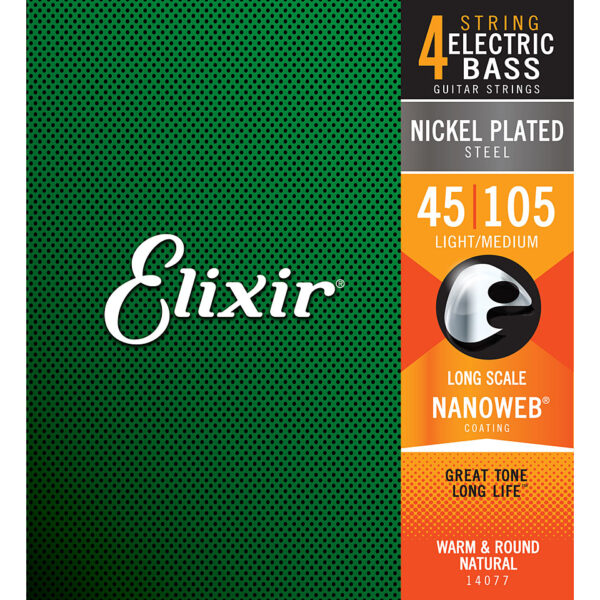 Elixir Nanoweb Light/Medium .045-105 Saiten E-Bass