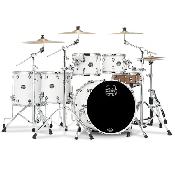 Mapex Saturn 22" Satin White 5 Pcs. Shellset Schlagzeug