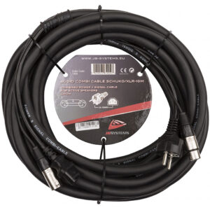 JB Systems Audio Combi Cable SCHUKO/XLR-10M Hybridkabel