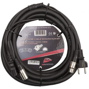 JB Systems Audio Combi Cable SCHUKO/XLR-5M Hybridkabel