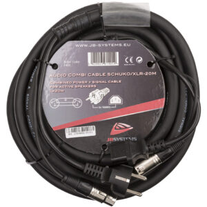 JB Systems Audio Combi Cable SCHUKO/XLR-20 m Hybridkabel