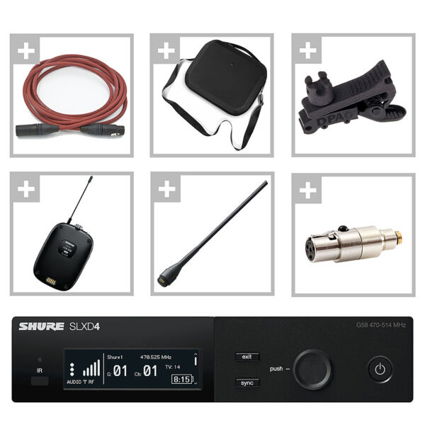 Shure Speaker clip-on microphone Package Funkmikrofon