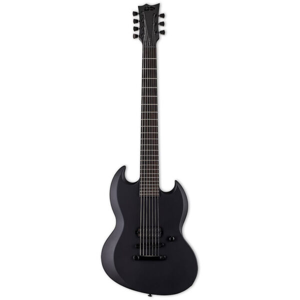 ESP Ltd Viper-7 Baritone Black Metal BLKS Black Satin E-Gitarre