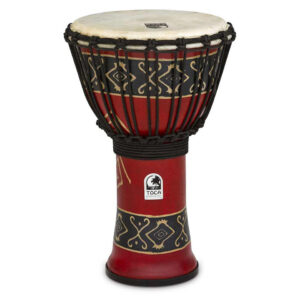 Toca Percussion Freestyle 9" Rope Tuned Djembe Bali Red SFDJ-9RP