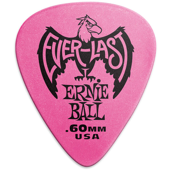 Ernie Ball Everlast Pick Medium Pink .60 mm Plektrum