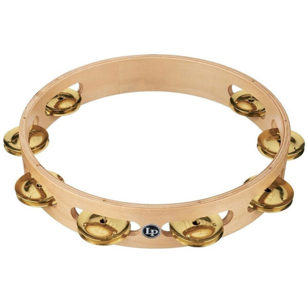 Latin Percussion 10" Single Row Tambourine Brass Jingles Tambourin