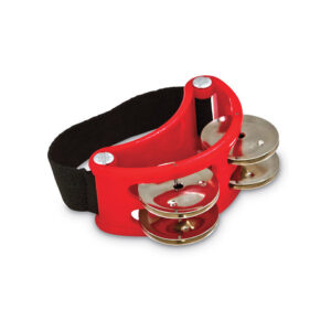 Latin Percussion Foot Tambourin Red LP188 Steel Jingles Tambourin