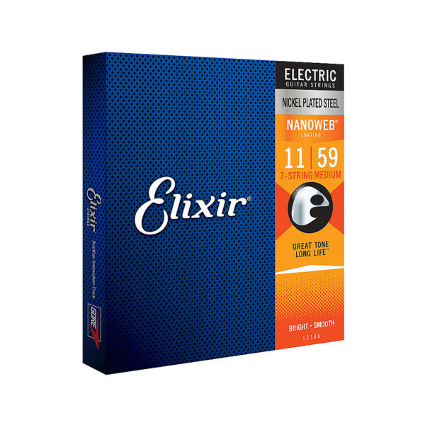 Elixir Nanoweb 7-String Medium .011-059 Saiten E-Gitarre