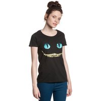 Alice im Wunderland Smile Damen T-Shirt schwarz