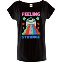 Minions Feeling Strange Damen Loose-Shirt schwarz