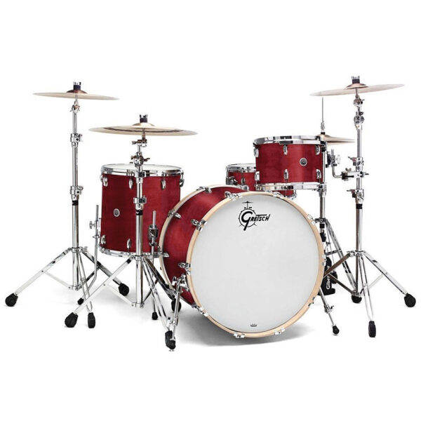 Gretsch Drums USA Brooklyn 24" Satin Cherry Red Drumset Schlagzeug