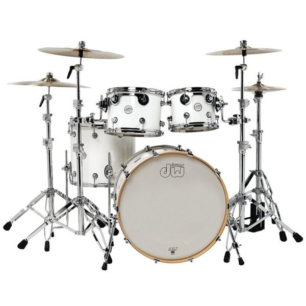 DW Design 22" White Gloss Shell-Set 4-Pcs. Schlagzeug