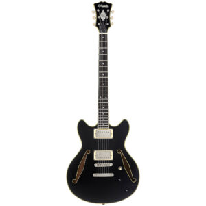 D'Angelico Excel Mini DC Tour Collection Solid Black E-Gitarre