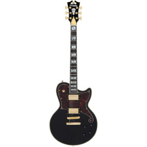 D'Angelico Deluxe Atlantic Solid Black E-Gitarre