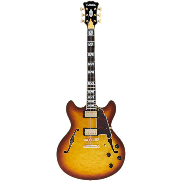 D'Angelico Excel DC XT Iced Tea Burst l Quilt E-Gitarre