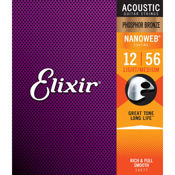 Elixir Nanoweb Phosphor Bronze Light-Medium .012-056 Saiten