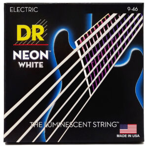 DR Strings Neon White Electric NWE-9/46 Lite - Heavy Saiten E-Gitarre