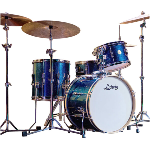 Ludwig Continental Club 20" Blue Sparkle Shell Set Schlagzeug