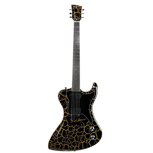 Dunable R2 DE Black/Yellow Crackle E-Gitarre