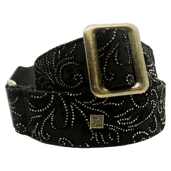 Get'm Get'm Rock'N'Roll Collection Black & Gold Damask Gitarrengurt