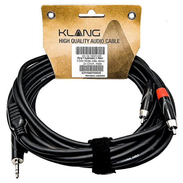 Klang PRO Jack plug mini TRS - 2x Cinch 6 m Y-Kabel